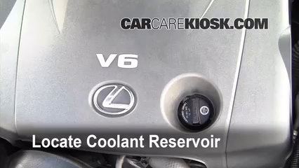 2008 Lexus IS250 2.5L V6 Refrigerante (anticongelante) Controlar nivel de líquido